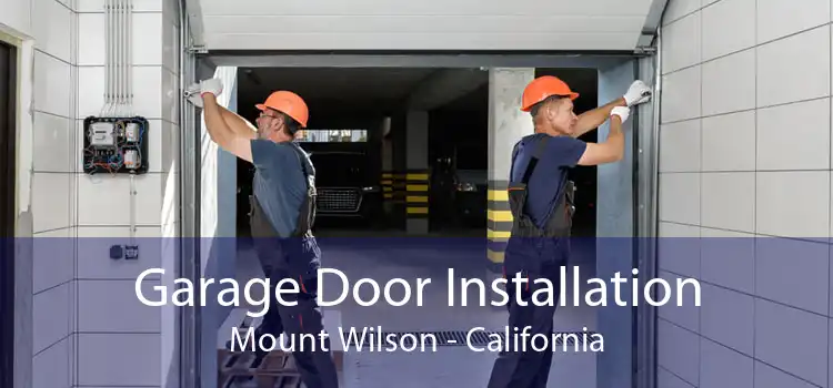 Garage Door Installation Mount Wilson - California