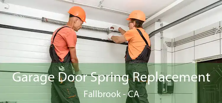 Garage Door Spring Replacement Fallbrook - CA